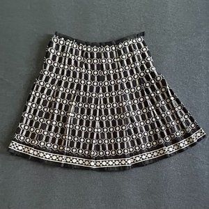 Max Studio black pleaded skirt